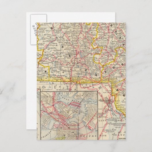 Massachusetts 8 briefkaart (Voorkant / Achterkant)