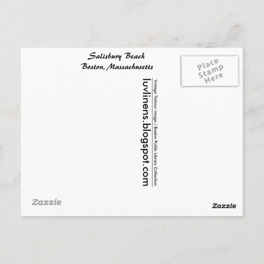 Massachusetts Amusement Center, Salisbury Beach Briefkaart (Achterkant)