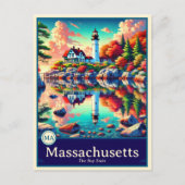 Massachusetts | Anime Style Cel Shaded Briefkaart (Voorkant)