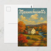 Massachusetts Ansichtkaart Briefkaart (Voorkant / Achterkant)