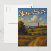 Massachusetts Ansichtkaart Briefkaart (Voorkant / Achterkant)