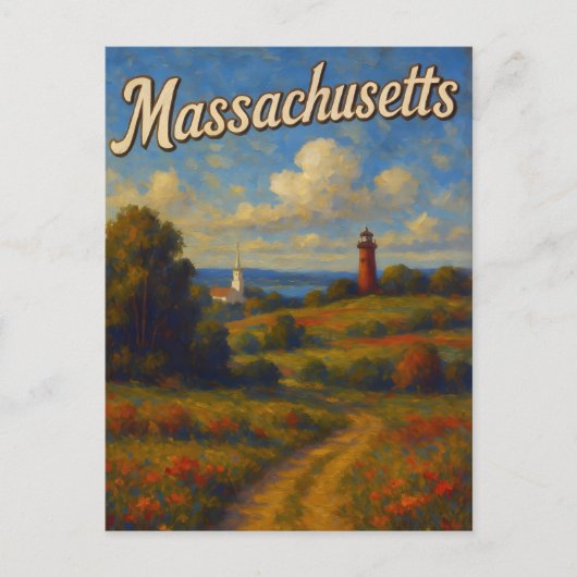 Massachusetts Ansichtkaart Briefkaart (Voorkant)