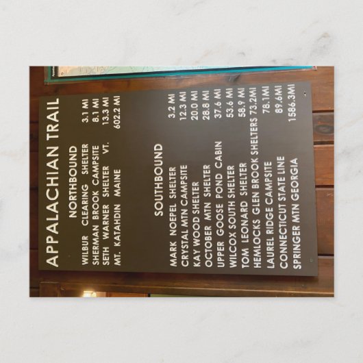 Massachusetts Appalachian Trail Ansichtkaart Briefkaart (Voorkant)