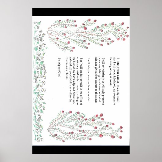 Massachusetts Attorney's Oath Poster (Voorkant)