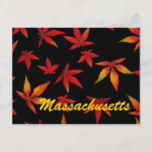 Massachusetts Autumn Leaves Briefkaart