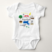 Massachusetts Baby Bodysuit (Voorkant)