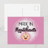 Massachusetts Baby Funny Pink New Girl Briefkaart (Voorkant / Achterkant)