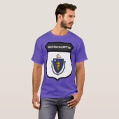 MASSACHUSETTS BADGE IV Overgroot T-shirt (Voorkant volledig)