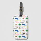 Massachusetts Bagagelabel (Voorkant (verticaal))