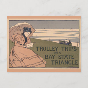  Massachusetts Bay State Trolley Travel Briefkaart