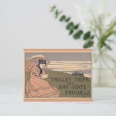 Massachusetts Bay State Trolley Travel Briefkaart (Staand voorkant)