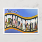 Massachusetts  Big Letters Briefkaart (Voorkant)