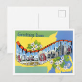 Massachusetts Big Letters Briefkaart (Voorkant / Achterkant)