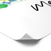 Massachusetts Bird Chickadee Willow Branches Poster (Hoek)