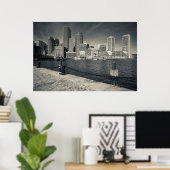 Massachusetts, Boston, gebouwen op Rowe's Wharf Poster (Thuiskantoor)