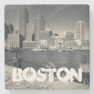 Massachusetts, Boston, gebouwen op Rowe's Wharf Stenen Onderzetter