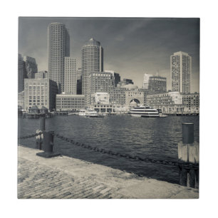 Massachusetts, Boston, gebouwen op Rowe's Wharf Tegeltje