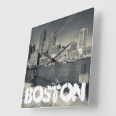 Massachusetts, Boston, Rowe's Wharf buildings Vierkante Klok (Hoek)