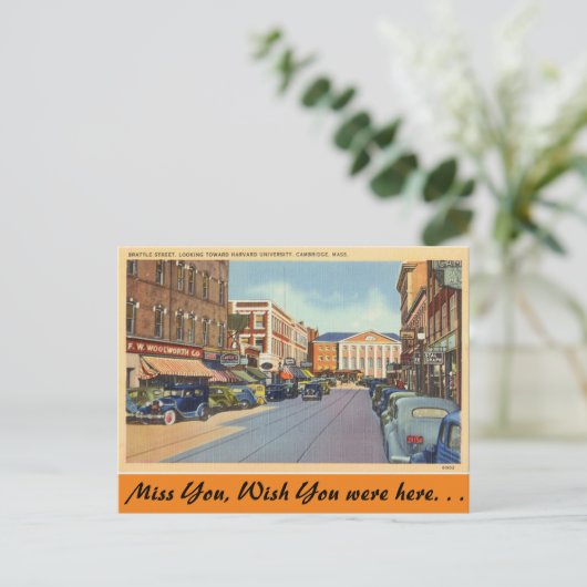 Massachusetts, Brattle St., Cambridge Briefkaart (Staand voorkant)