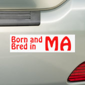 Massachusetts Bred (Bumpersticker) Sticker (Op auto)
