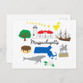 Massachusetts Briefkaart (Voorkant / Achterkant)