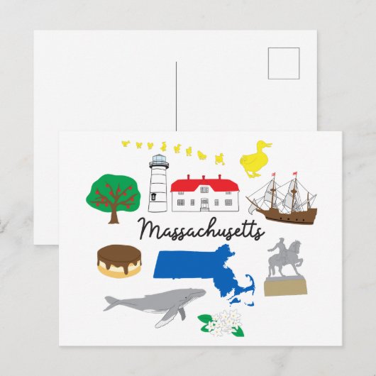 Massachusetts Briefkaart (Voorkant / Achterkant)