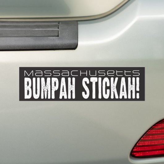 Massachusetts Bumpah Stickah! Bumpersticker (Op auto)