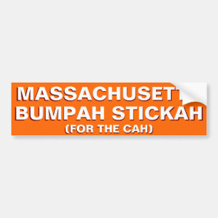 Massachusetts Bumpah Stickah Funny Bumpersticker