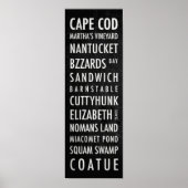 Massachusetts Bus Poster - Cape Cod (Voorkant)