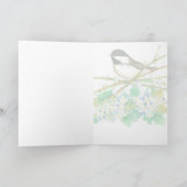 Massachusetts Chickadee Bird State Groet Kaart (Binnen)