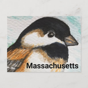 Massachusetts Chickadee State Bird Painting Briefkaart