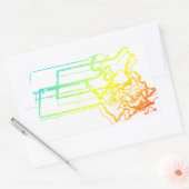 massachusetts chill blut rechthoekige sticker (Envelop)