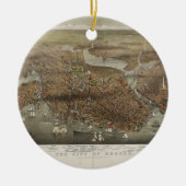 Massachusetts City of Boston 1873 Keramisch Ornament (Voorkant)