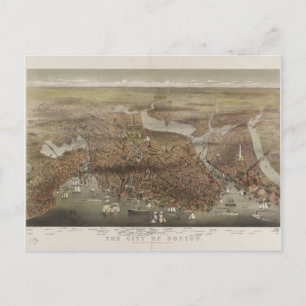 Massachusetts City of Boston in 1873 Briefkaart