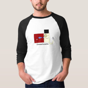 Massachusetts Classachusetts Mannen Raglan T-shirt