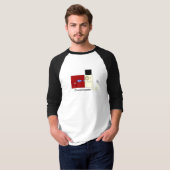 Massachusetts Classy Heren Raglan T-Shirt (Voorkant volledig)