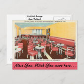 Massachusetts, Cocktail Lounge, New Bedford Briefkaart (Voorkant / Achterkant)