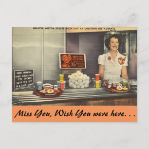 Massachusetts, Colstone Restaurant, Boston Briefkaart