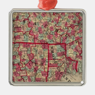 Massachusetts, Connecticut en Rhode Island Metalen Ornament