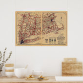 Massachusetts, Connecticut, Rhod Island Poster (Keuken)
