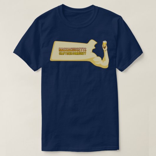 Massachusetts Craft Beer Community T-shirt (Design voorkant)