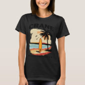 Massachusetts Crane Surfboard Surfen Mannen Vrouwe T-shirt (Voorkant)