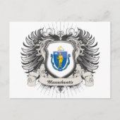 Massachusetts Crest Briefkaart (Voorkant)
