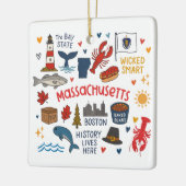 Massachusetts Custom Family Trip Christmas Keramisch Ornament (Links)