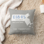 Massachusetts Custom Town Zip Code Home Pillow Kussen (Deken)