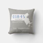 Massachusetts Custom Town Zip Code Home Pillow Kussen (Voorkant)