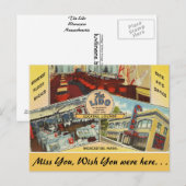 Massachusetts, de Lido, Worcester Briefkaart (Voorkant / Achterkant)