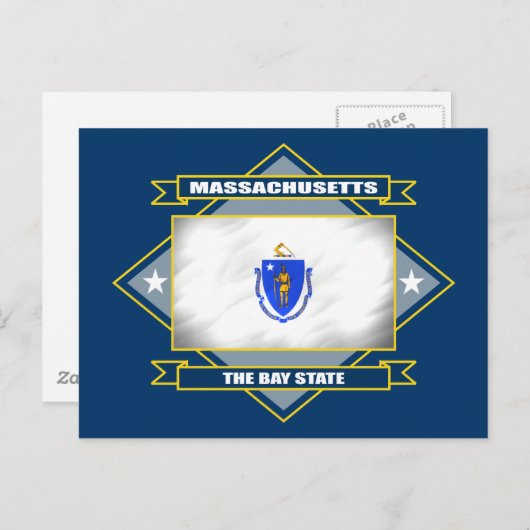 Massachusetts Diamond Briefkaart (Voorkant / Achterkant)