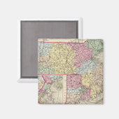 Massachusetts en Rhode Island 2 Magneet (Voorkant / Achterkant)