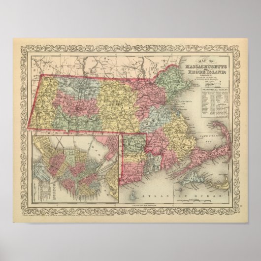 Massachusetts en Rhode Island 2 Poster (Voorkant)